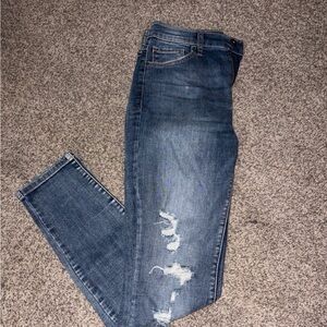 Sneak Peek Blue Distressed Skinny Jeans
